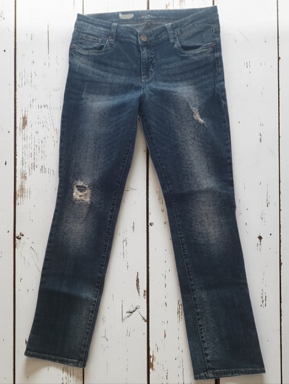 KUT from the Kloth Catherine Distressed Boyfriend Jeans Size 10